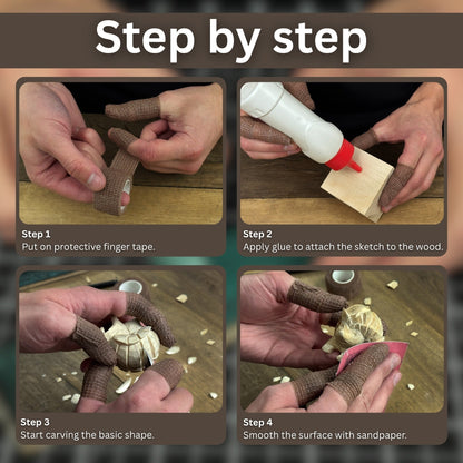 Hedgehog Carving Kit - Complete Starter Whittling Kit for Beginners, Adults, Teens, and Kids