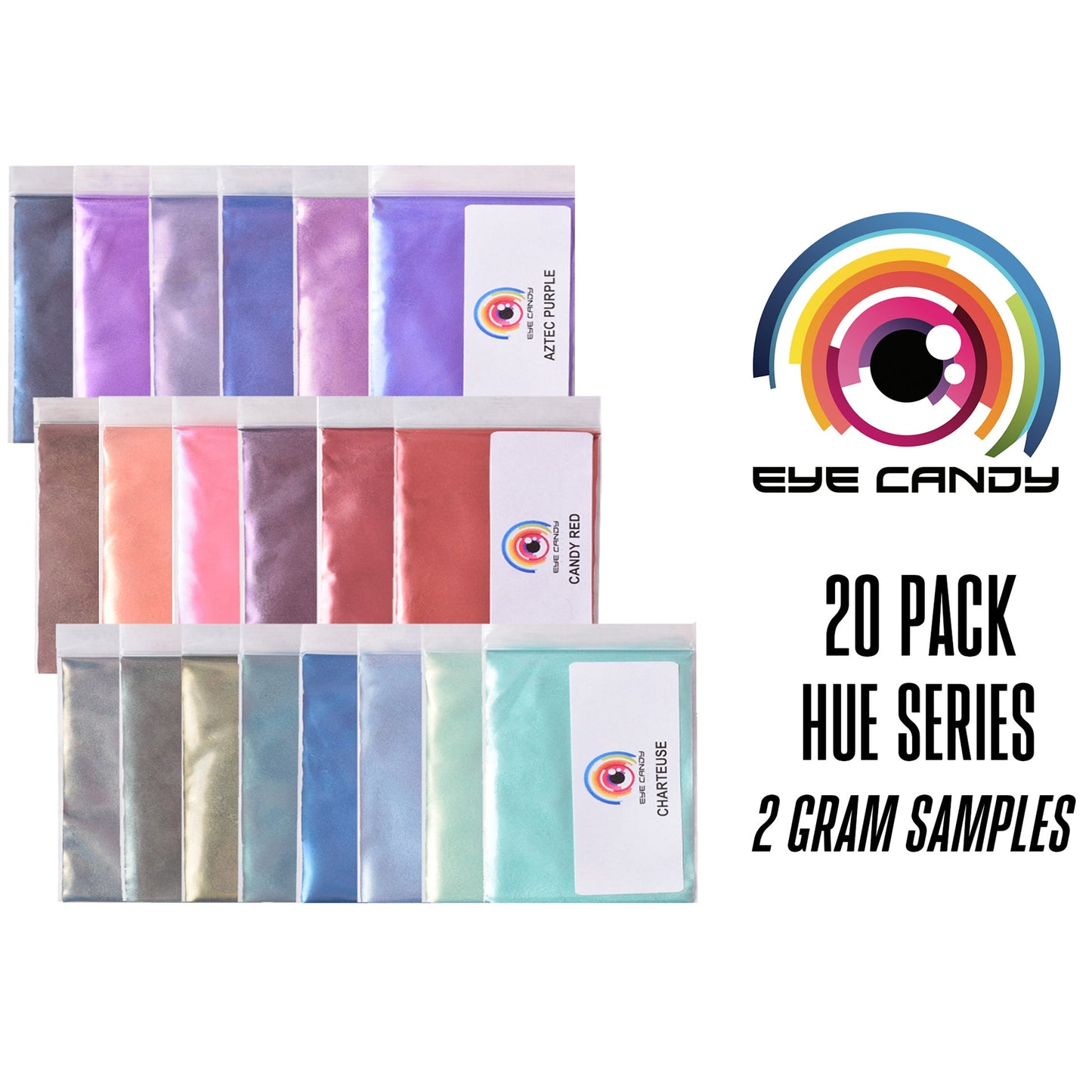15 & 20 Color Hues Series Pigment Powder Variety Pack