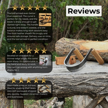Inshave (Half-Rounded Drawknife), 9.5 cm (3.7 inches)