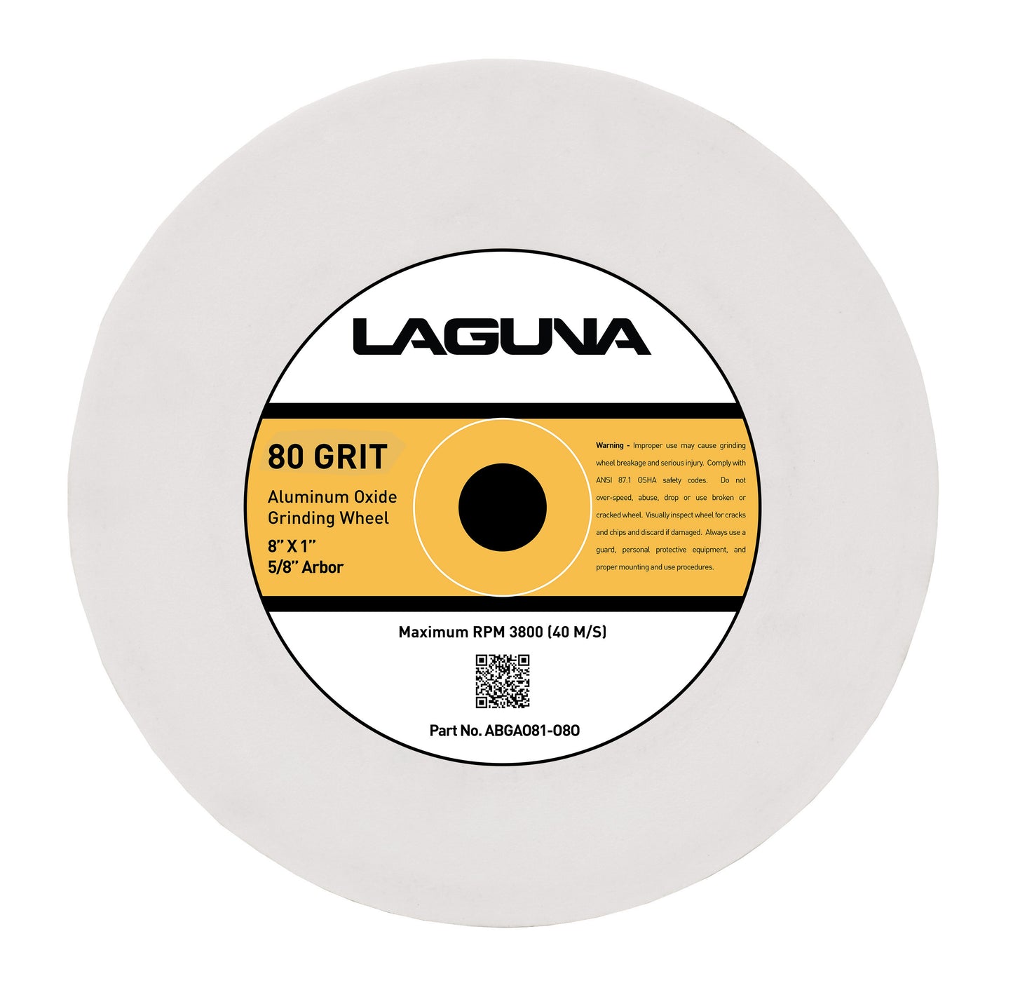 80 GRIT ALUMINUM OXIDE WHEEL - G8 GRINDER - Norfolk Wood Shop