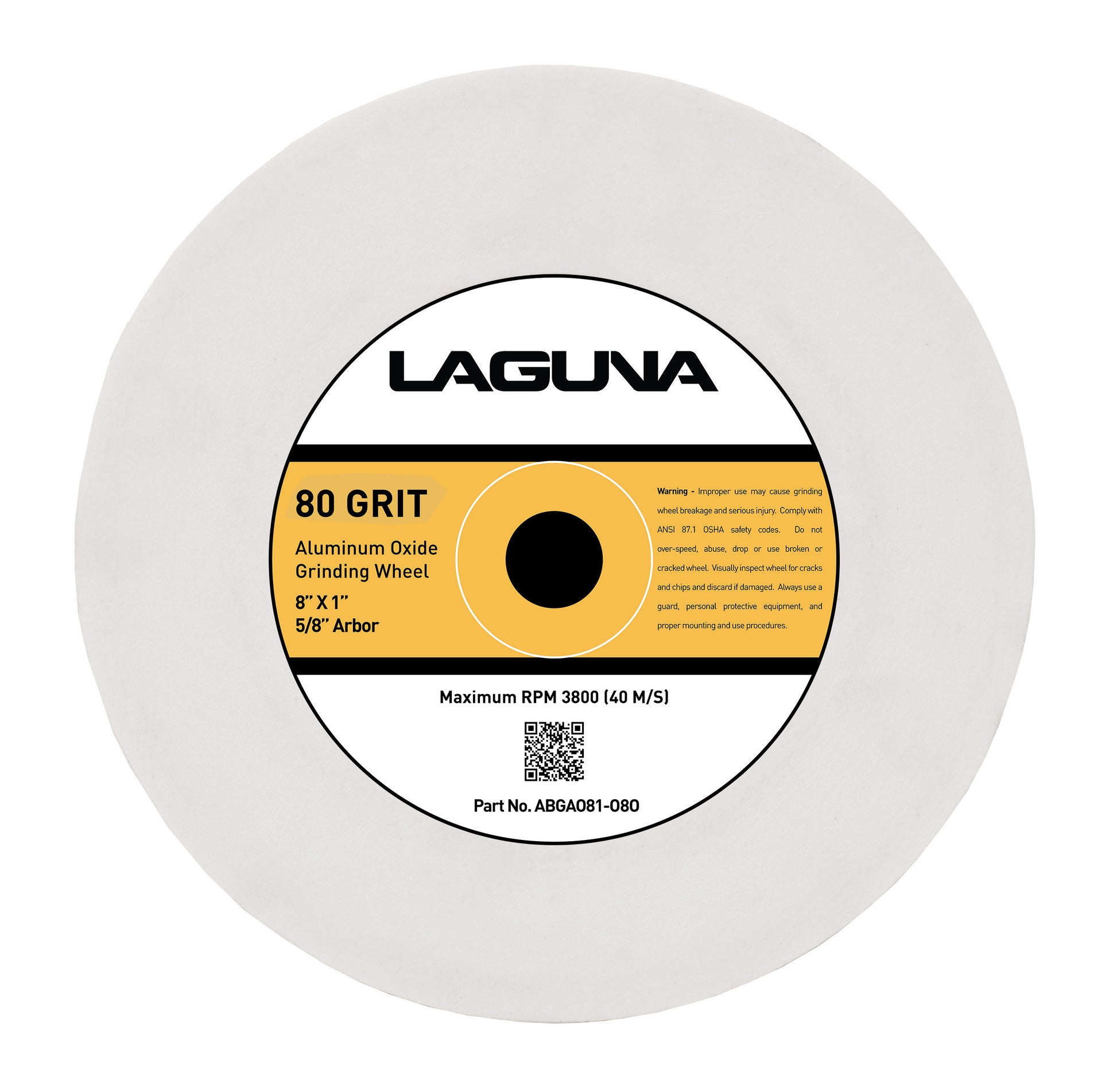 80 GRIT ALUMINUM OXIDE WHEEL - G8 GRINDER - Norfolk Wood Shop