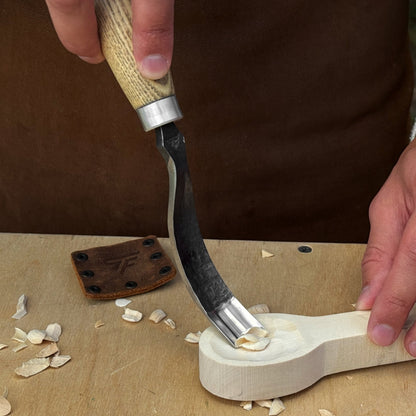 Long Bent (Curved) Gouge, 10-45 mm / 0.4-1.8 in