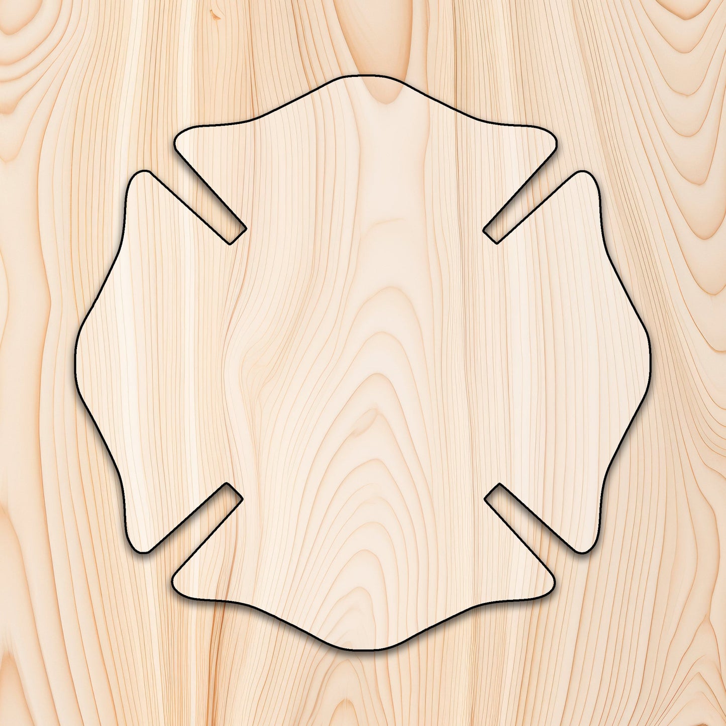 Maltese Cross Plaque Acrylic Router Template - Norfolk Wood Shop