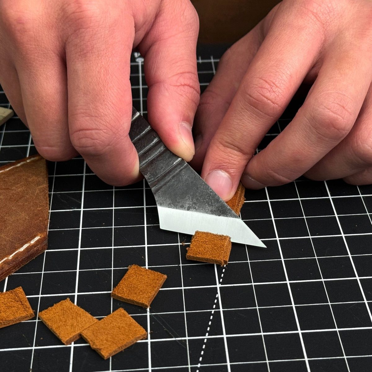 Marking Knife Kiridashi with leather sheath, 4 cm (1.57 inches)