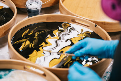 serving tray with epoxy finish