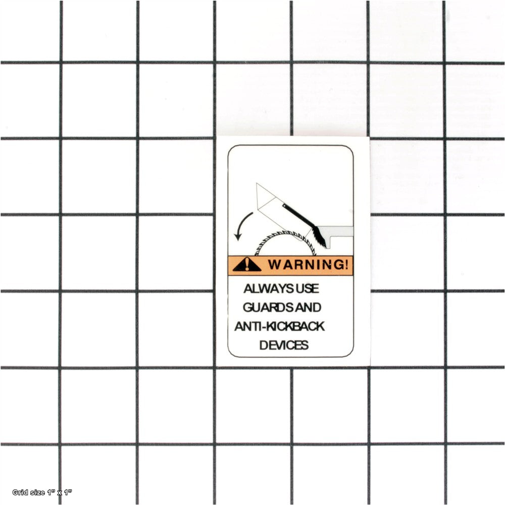BLADE GUARD LABEL