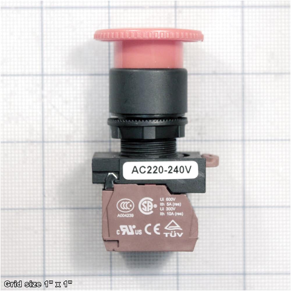 E-STOP BUTTON W/3 ARROW NHD NLB22-R V2