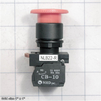 E-STOP BUTTON W/3 ARROW NHD NLB22-R V2