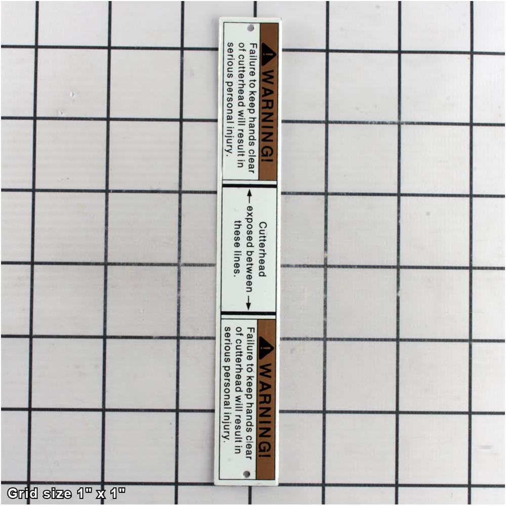 FENCE/CUTTERHEAD LABEL