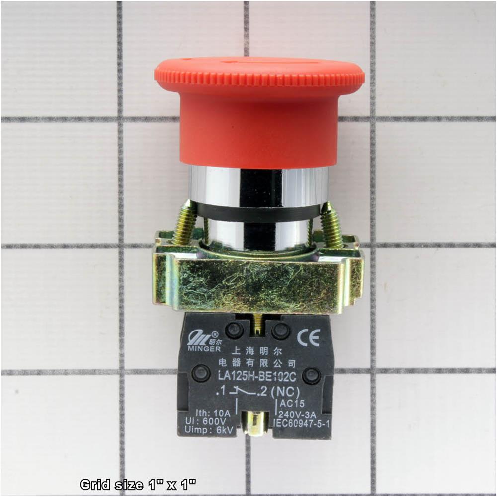 E-STOP BUTTON MINGER LA125H-BE102C