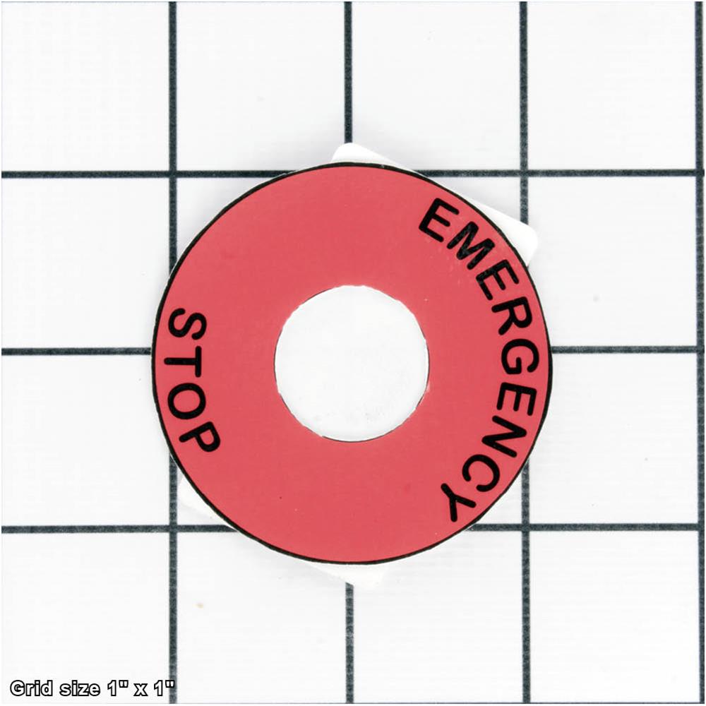 EMERGENCY STOP LABEL
