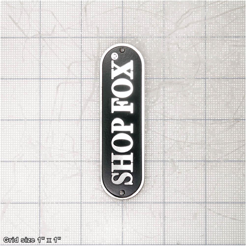 SHOP FOX NAMEPLATE