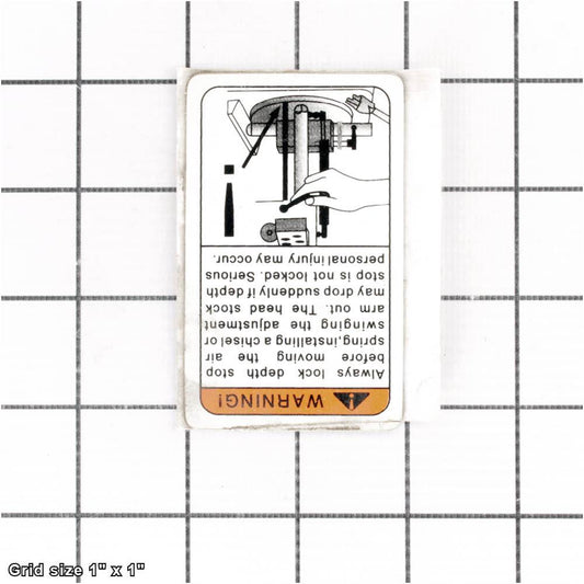 DEPTH STOP WARNING