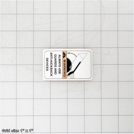 BLADE GUARD LABEL