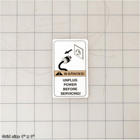 UNPLUG SANDER LABEL