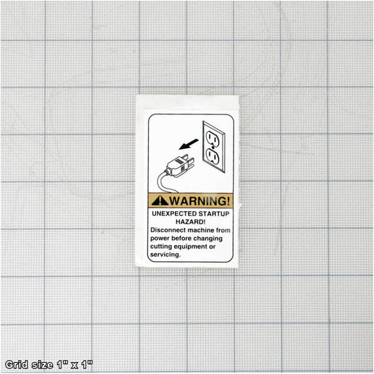 UNPLUG MACHINE LABEL