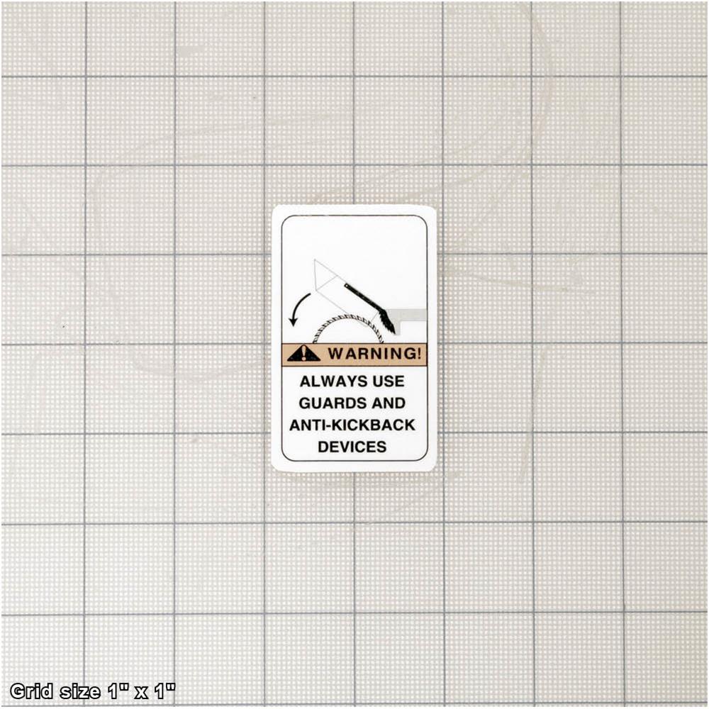 BLADE GUARD LABEL