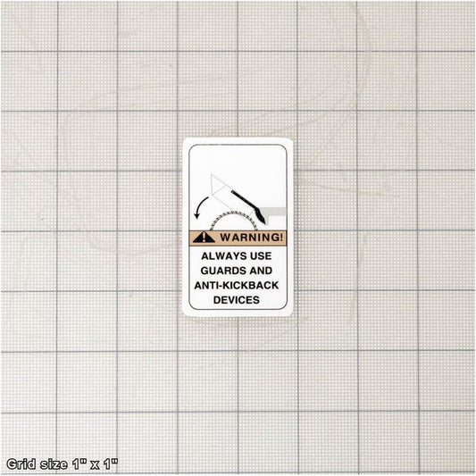 BLADE GUARD LABEL