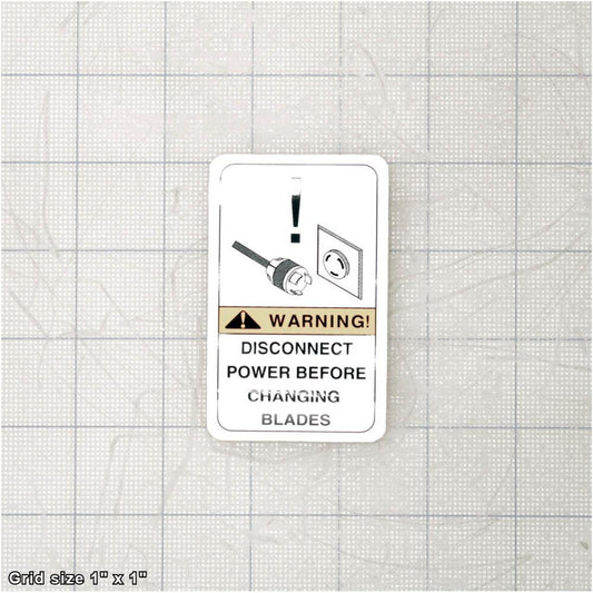WARNING UNPLUG LABEL