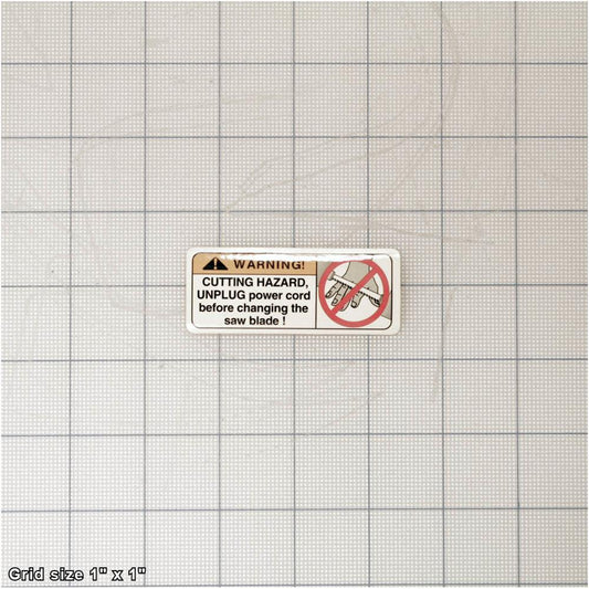 BLADE SAFETY LABEL