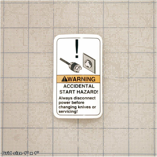 UNPLUG POWER 220V LABEL