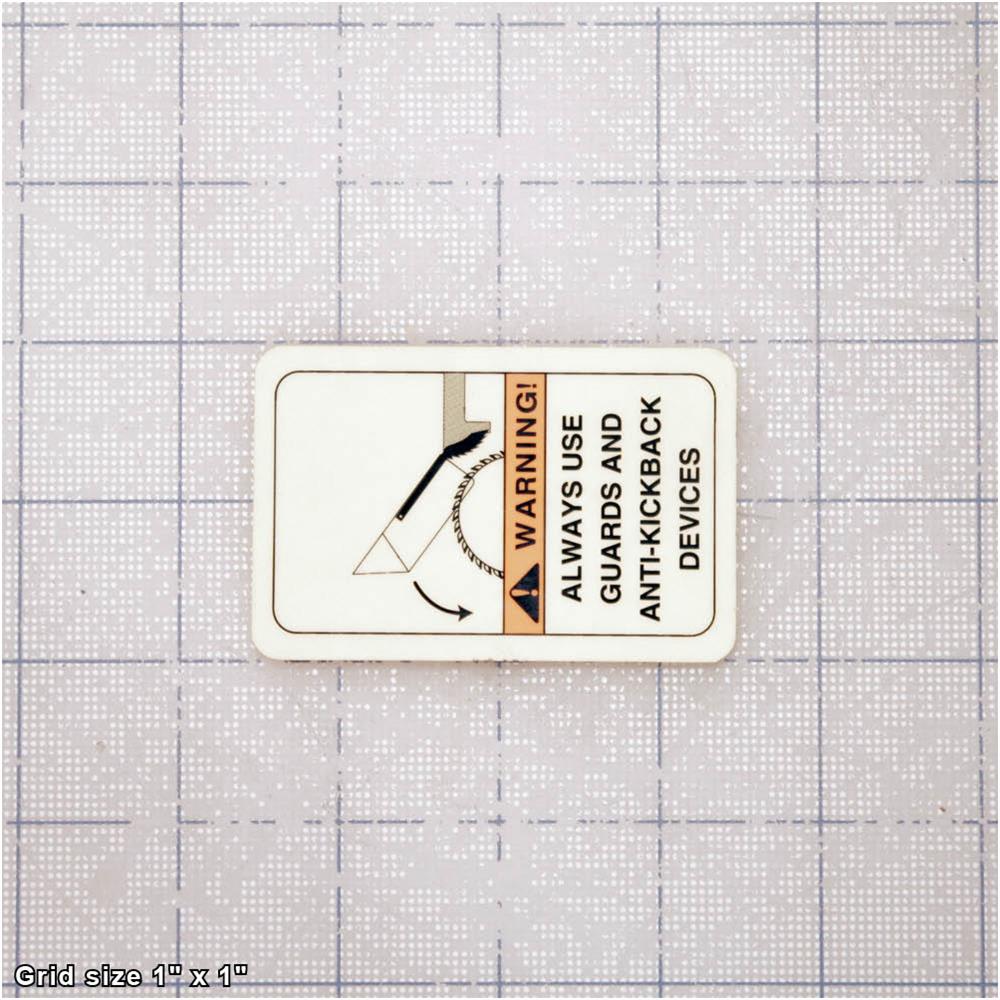 BLADE GUARD LABEL