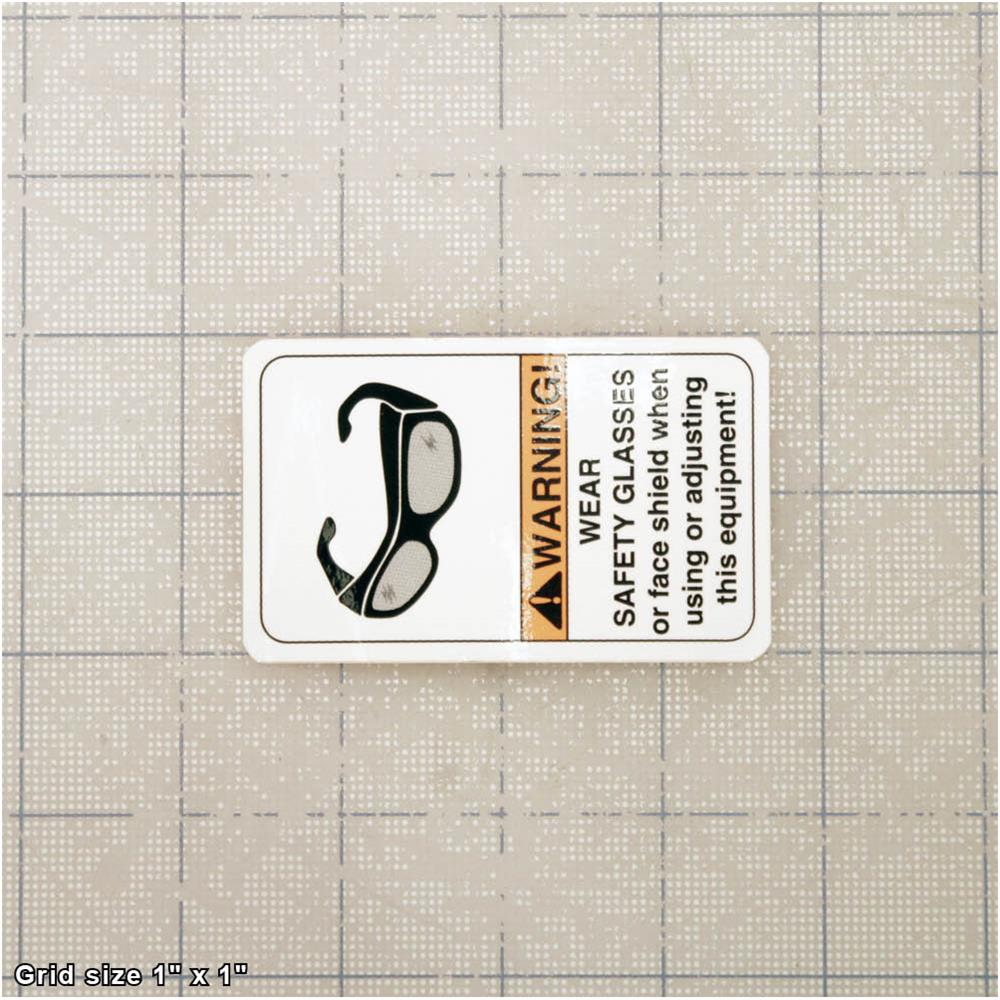SAFETY GLASSES 2" X 3-5/16" LABEL