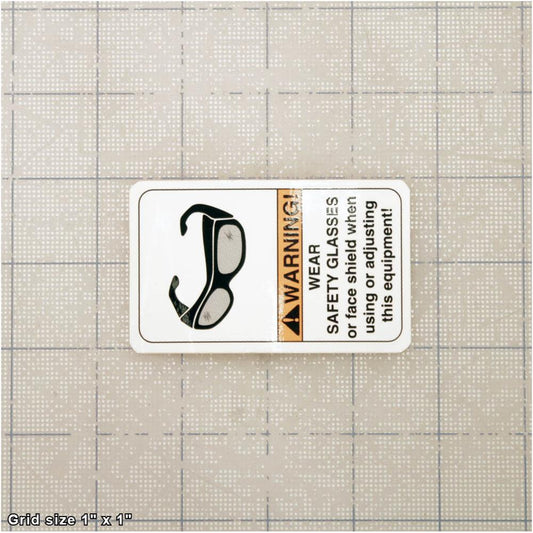 SAFETY GLASSES 2" X 3-5/16" LABEL