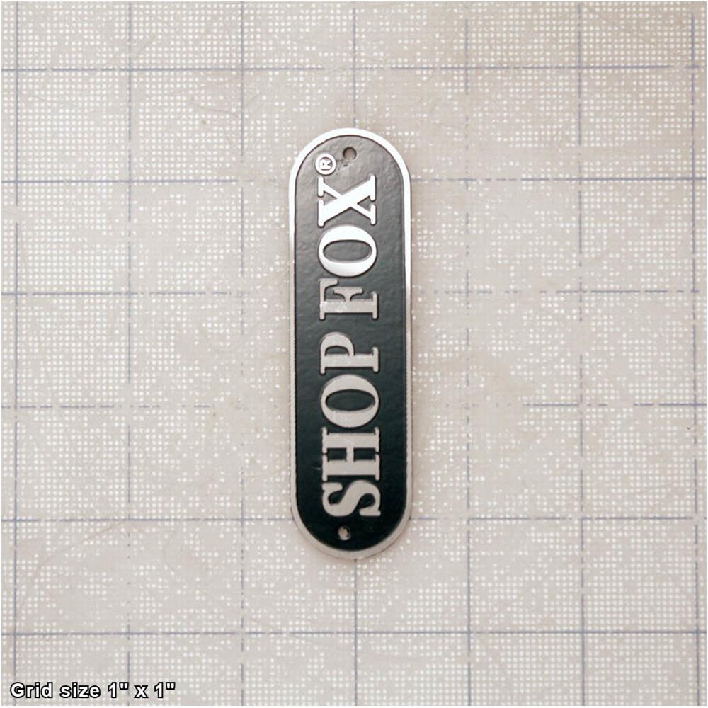 SHOP FOX BLACK/AL NAMEPLATE
