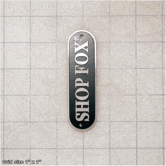 SHOP FOX BLACK/AL NAMEPLATE