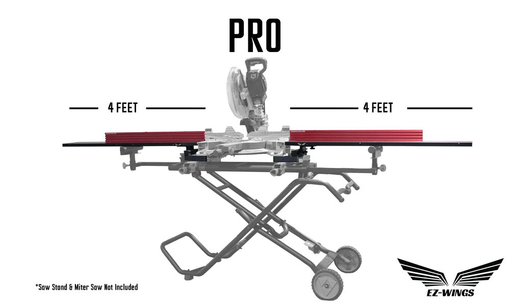 EZ-Wings™ PRO 8' Portable Miter Saw Station - Norfolk Wood Shop