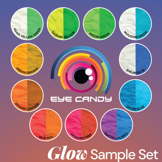 11 Color Glow in the Dark Pigment Powder Variety Pack Set