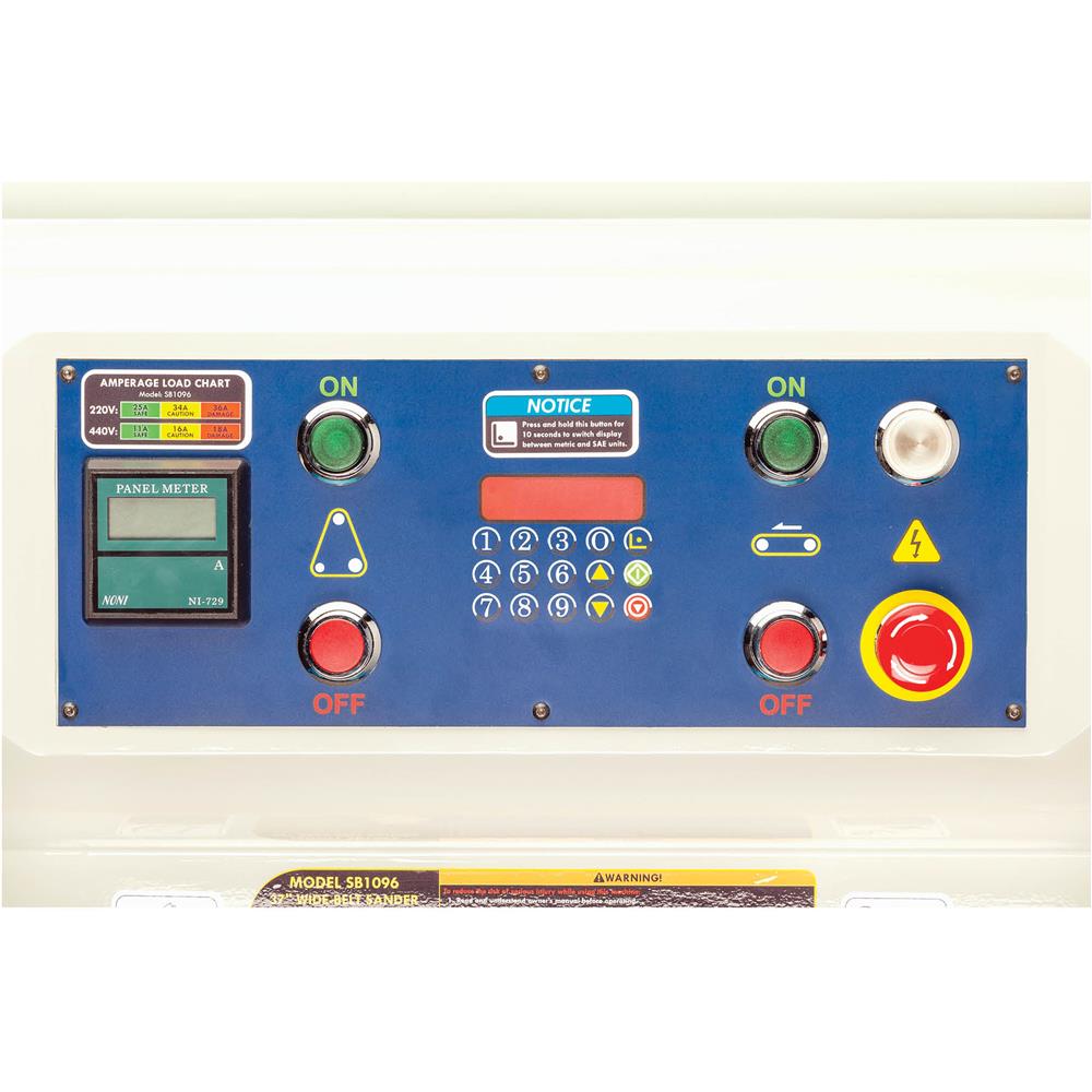 37" 15 HP 3-Phase Wide-Belt Sander