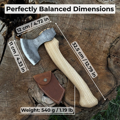 Small Carving Axe, 0.54 kg (1.19 lbs) - Norfolk Wood Shop