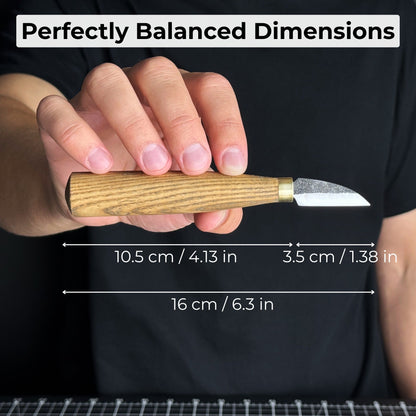 Small Chip Carving Knife, 3.5 cm (1.38 inches) - Norfolk Wood Shop