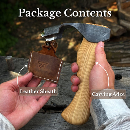 Small Kuksa Adze with Deep Curved (Round) Blade, 4.5 cm / 1.8 in