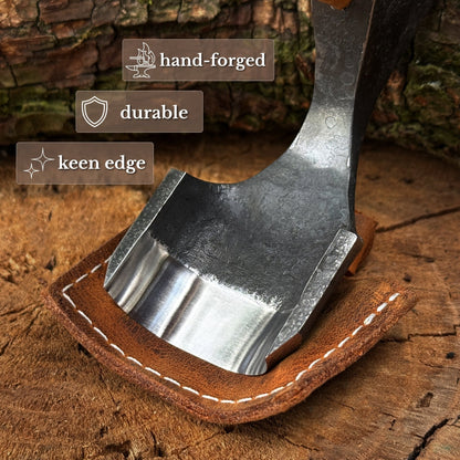Small Kuksa Adze with Deep Curved (Round) Blade, 4.5 cm / 1.8 in
