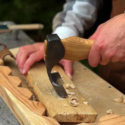 Small Kuksa Adze with Deep Curved (Round) Blade, 4.5 cm / 1.8 in
