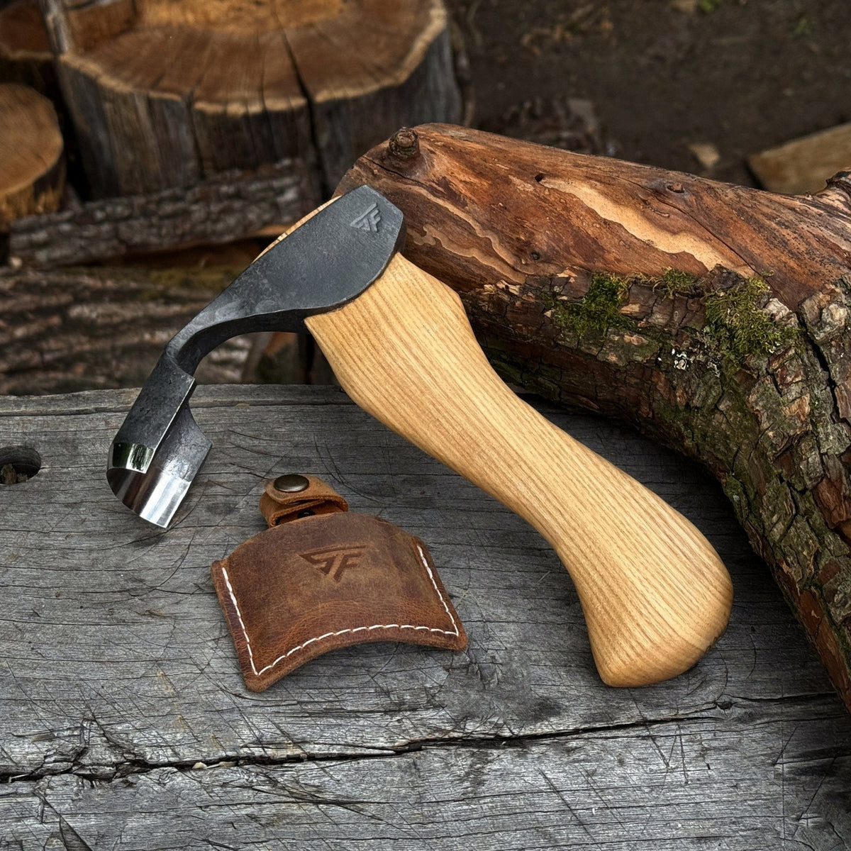 Small Kuksa Adze with Deep Curved (Round) Blade, 4.5 cm / 1.8 in