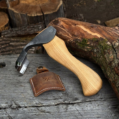 Small Kuksa Adze with Deep Curved (Round) Blade, 4.5 cm / 1.8 in