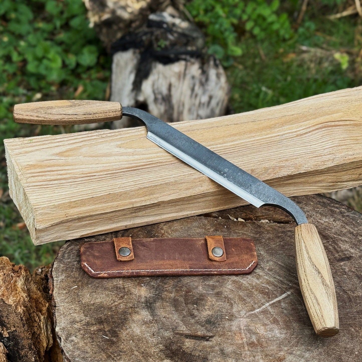 Small Straight Drawknife, 14.5 cm (5.7 inches) Cutting Edge - Norfolk Wood Shop