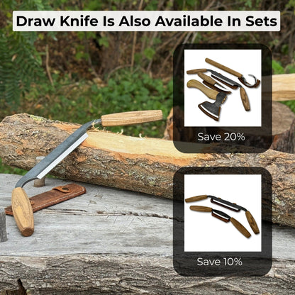 Small Straight Drawknife, 14.5 cm (5.7 inches) Cutting Edge