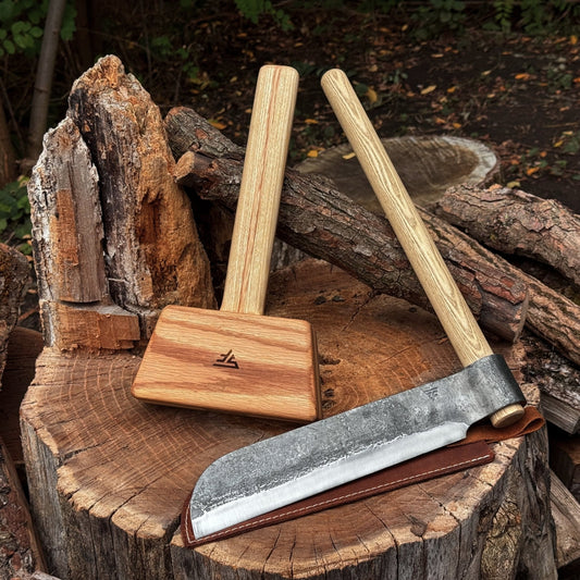 Splitting Froe with Wooden Mallet