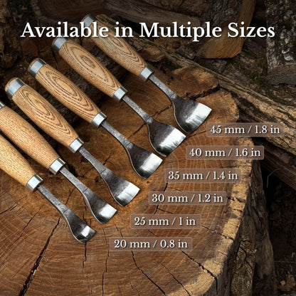 Spoon Bent Gouge, 20 - 45 mm (0.8 - 1.8 inches)