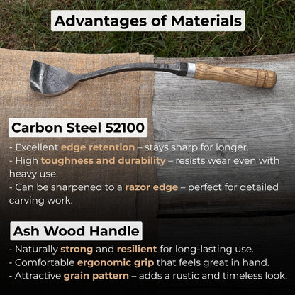 Spoon Bent Gouge, 50 - 70 mm (2 - 2.8 inches)