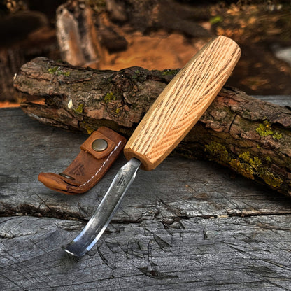 Spoon Carving Hook Knife – Long Curved Blade 7 cm / 2.7 in