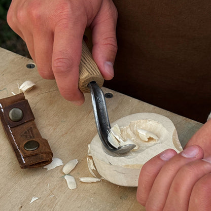 Spoon Carving Hook Knife – Long Curved Blade 7 cm / 2.7 in