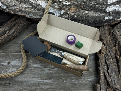 Spoon Carving Kit – Complete Starter Set with Wood, Tools & Accessories – Perfect Gift for Beginners & Hobbyists