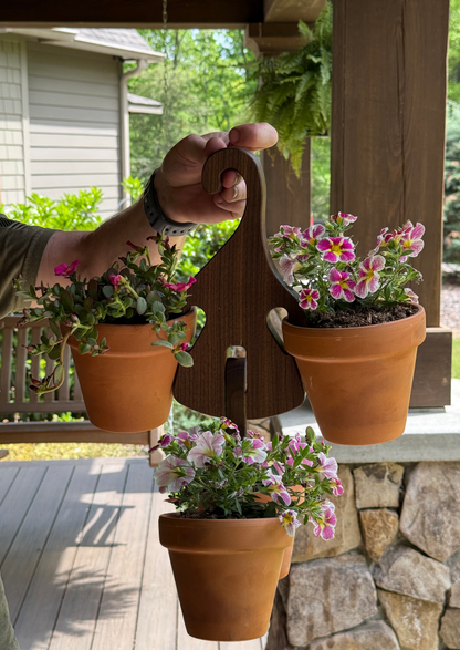 Stackable Flower Pot Hanger Acrylic Router Template (2 hooks)