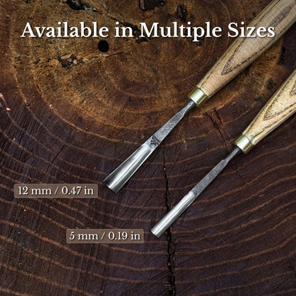 Straight Wood Carving Gouge, 5-12 mm / 0.20-0.47 in